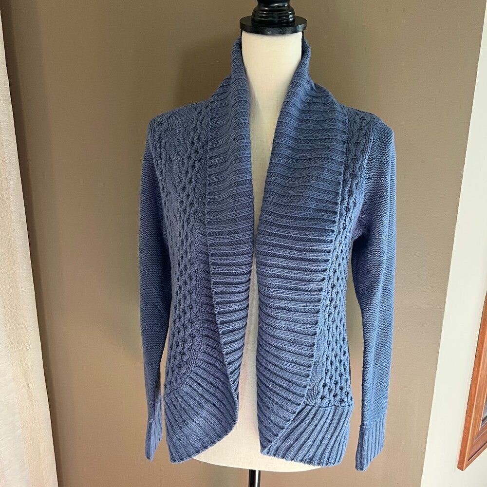 Women's Blue Faded Glory Knit Cardigan, Great Condition, Size Large